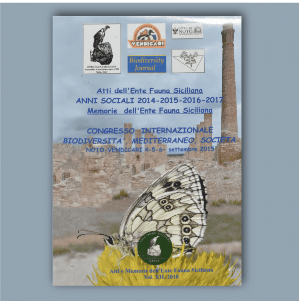 ATTI E MEMORIE Vol. XII 2014 - 2017 - Congresso Internazionale Biodiversità, Mediterraneo, Società _ Fronte
