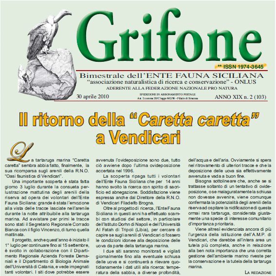 Grifone ANNO XIX n. 2 (103) - 30 aprile 2010