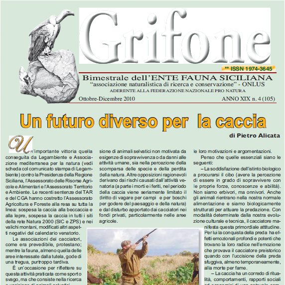 Grifone ANNO XIX n. 4 (105) - Ottobre/Dicembre 2010