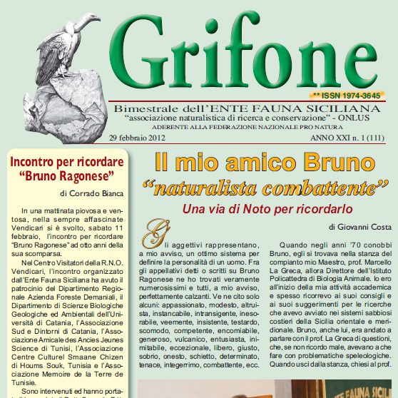 Grifone ANNO XXI n. 1 (111) - 29 febbraio 2012