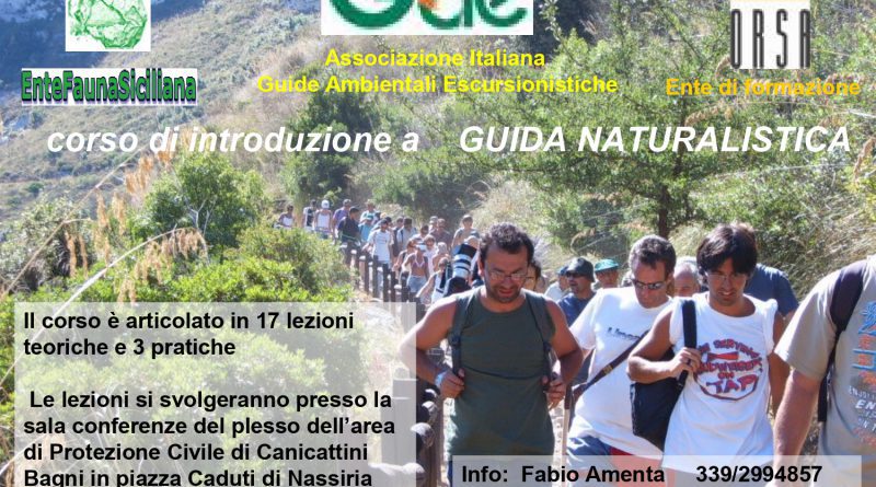 Dal 4-03-2011 al 17-06-2011: Canicattini Bagni, Corso per introduzione a "Guida Naturalistica"