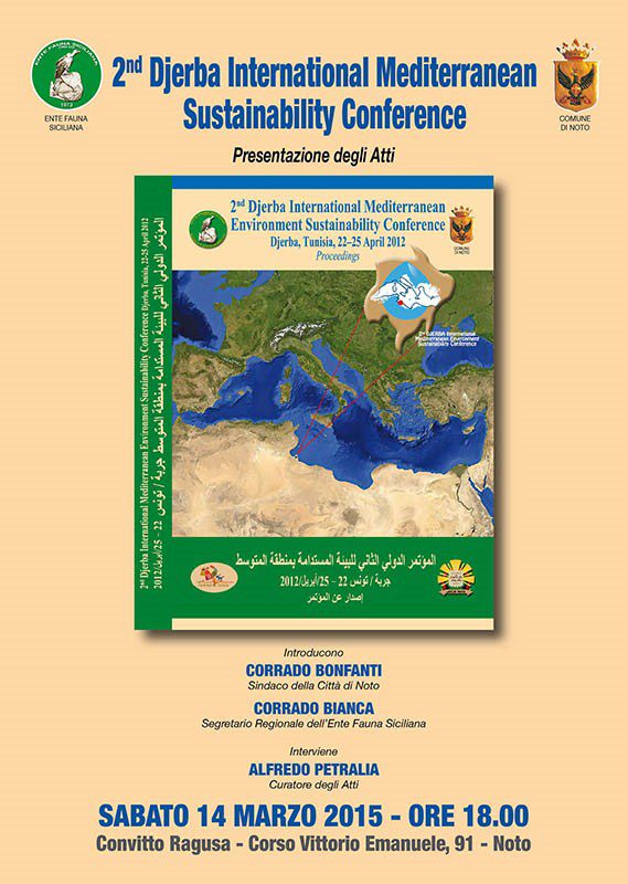 Presentazione del volume che raccoglie gli atti della “2^ Djerba International Mediterranean Environment Sustainability Conference”
